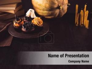 Decorative close up view delicious halloween PowerPoint Template