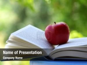 Book And Apple PowerPoint Template