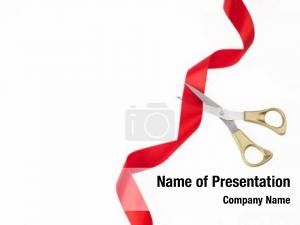 Cutting Red Tape PowerPoint Template