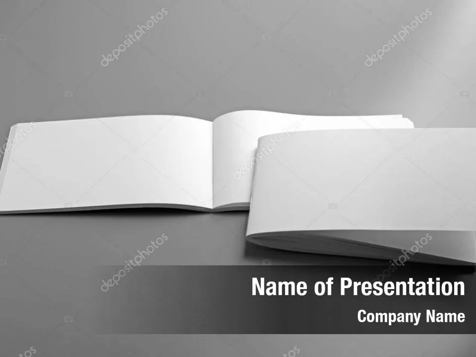 Blank Brochure on White Background