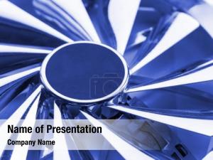 Abstract Blue Blades PowerPoint Template