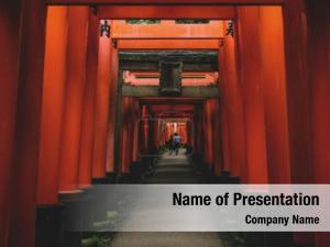 Orange Tunnel PowerPoint Template