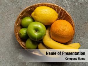 Basket of Fruits PowerPoint Template