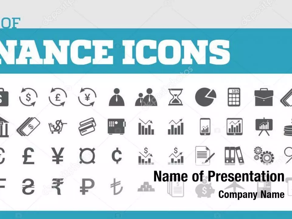 Flat Design Finance Icons