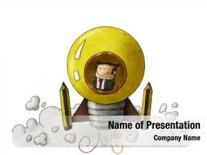 Creative Rocket Light Bulb PowerPoint Template