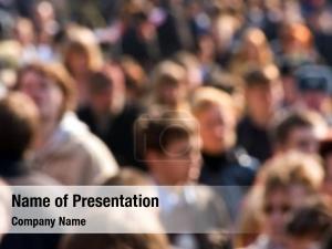 Crowd of People PowerPoint Template