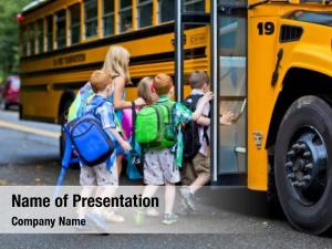 School Bus Stop PowerPoint Template