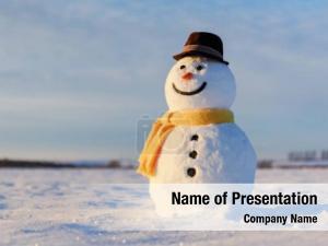 Smiling Snowman PowerPoint Template