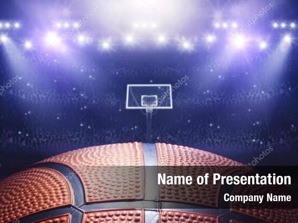 Basketball Ball on Blue Background