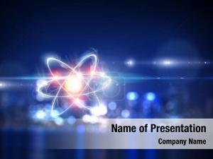 Shining Atom Model PowerPoint Template
