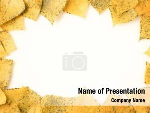 Yellow Leaves Frame PowerPoint Template