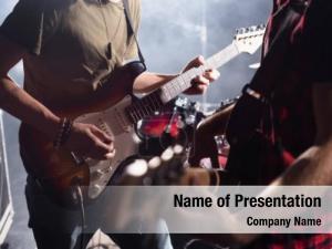 Playing Guitars PowerPoint Template