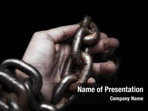Chained Man PowerPoint Template