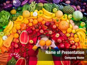 Colorful Rainbow Food PowerPoint Template