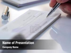 Writing a Check PowerPoint Template