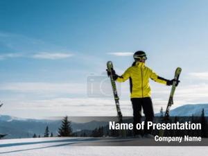 Skier PowerPoint Template