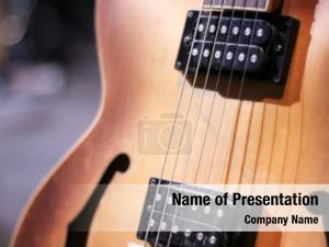 Semi Acoustic Guitar PowerPoint Template