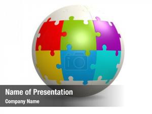Round Puzzle PowerPoint Template