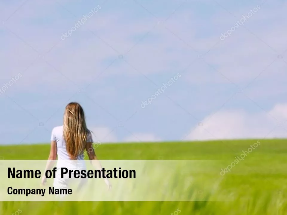 Girl On The Green Field