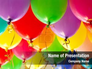 Colorful Birthday Party Balloons PowerPoint Template