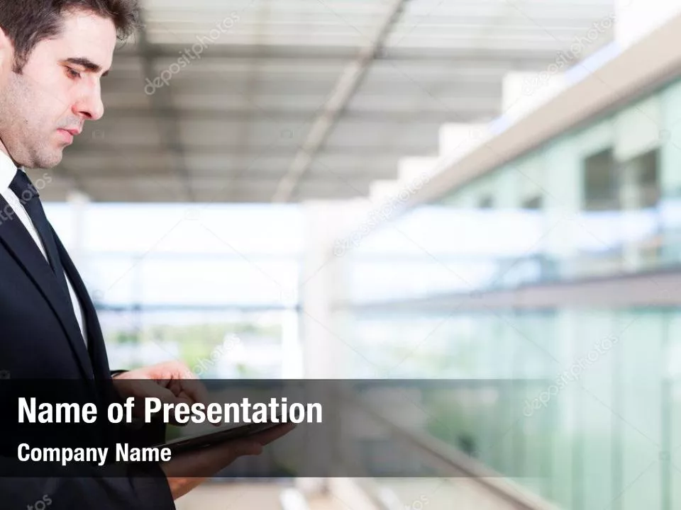 Businessman Working with Touchpad