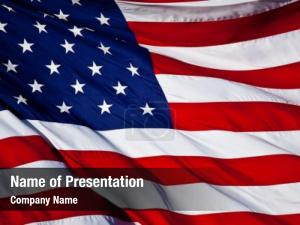 American Stars and Stripes Flag PowerPoint Template