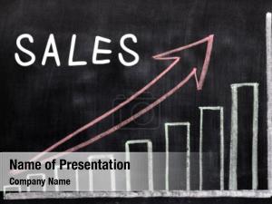 Growth charts sales written chalk PowerPoint Template