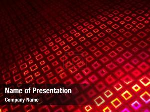Red Squares Abstract PowerPoint Template