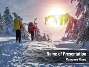 Winter Hiking PowerPoint Template