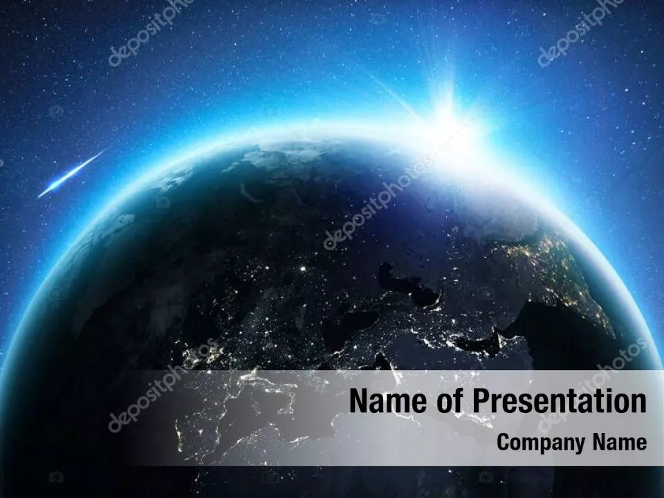 Blue Sunset in Space