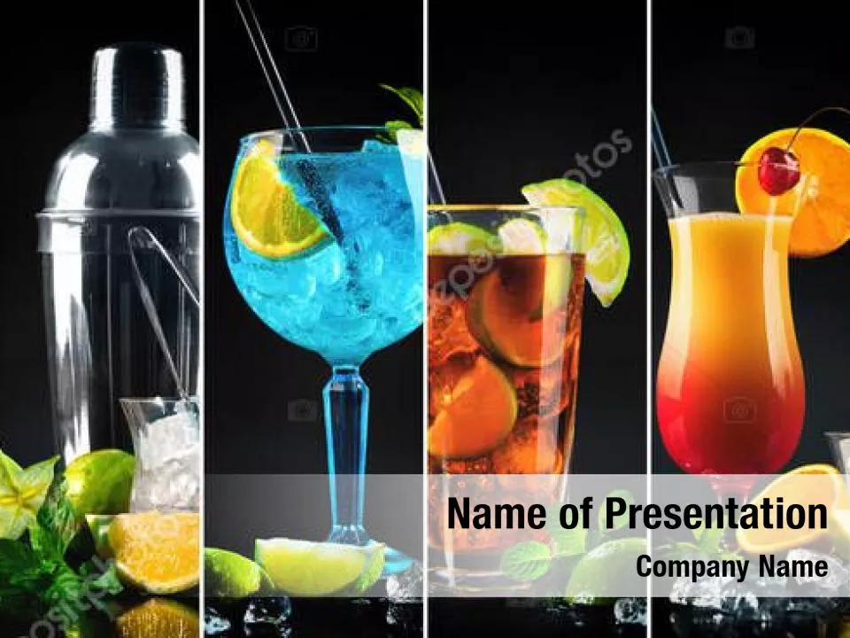 Blue Cocktails Collage