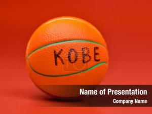 Kobe basketball ball text, red