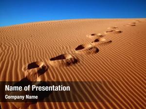 Footprints On The Dune PowerPoint Template