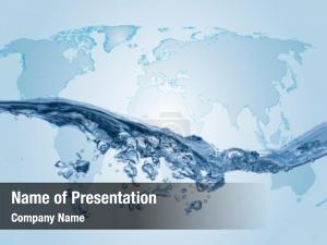 Blue Water Splash World Map