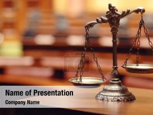 Scale of Justice PowerPoint Template
