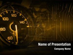 Digital Futuristic Speedometer PowerPoint Template