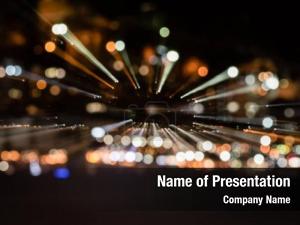 Blur Night Lights PowerPoint Template