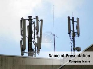 Antennas mobile network top building,