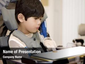 Old five year disabled boy PowerPoint Template