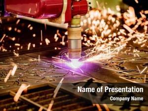 Machinery plasma cnc laser PowerPoint Template