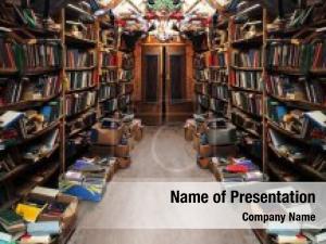 Library Shelves PowerPoint Template