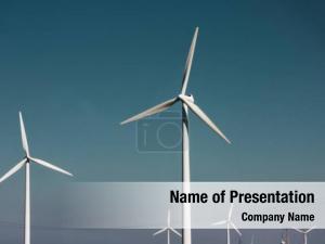 Wind Energy Windmills On Field PowerPoint Template