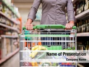 Shoping In Supermarket PowerPoint Template - Shoping In Supermarket ...