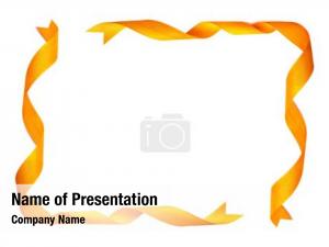 Orange Ribbon PowerPoint Template