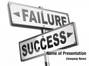 Success or failure being successful in life and business road sign arrow
