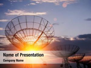 Satellite dishes antenna PowerPoint Template