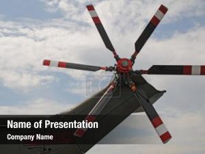 Tail rotor of helicopter PowerPoint Template