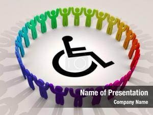 Wheelchair Disabled Person Symbol Disability People Support Group 3d 