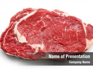 Fresh raw beef steak  on white