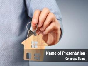 Agent real estate handing over PowerPoint Template